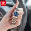 OLEVS Luxury Brand Original Couple Watch Stainless Steel Strap Waterproof Fully Automatic Mechanical Watch Romantic Lover Watch 4
