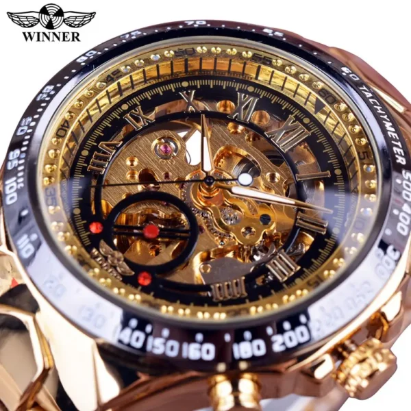 Winner Mechanical Sport Design Bezel Fashion Watch Mens Watches Top Brand Luxury Montre Homme Clock Men Automatic Skeleton Watch 1