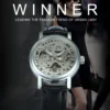 WINNER Classy Transparent Skeleton Watch for Women Luminous Hand Fashion Mechanical Ladies Watches Top Brand Luxury Leather Belt 3