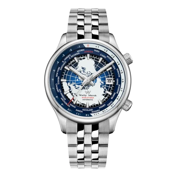 WM Watch Automatic Mechanical Men Watches High Quality Sapphire World Time Original Recognized Brand Welly Merck Watch Man WM057 1