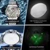 OLEVS 3653 Mens Watch Quartz Watch Multifunctional Chronograph Watch For Men 30M Waterproof Luminous Moon Phase Box Original 4