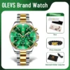 OLEVS 2870 Mens Watch Original Fashion Waterproof Luminous Quartz Wristwatch Strap Sport Date Clock Male Freebie Reloj Mens Gift 2