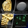 OLEVS Original Brand Luxury Stainless Steel Strap Men Watches Luminous Quartz Watch Waterproof Calendar Business Man Wristwatch 5