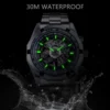 Forsining 2021 Stainless Steel Waterproof Mens Skeleton Watches Top Brand Luxury Transparent Mechanical Sport Male Wrist Watches 4