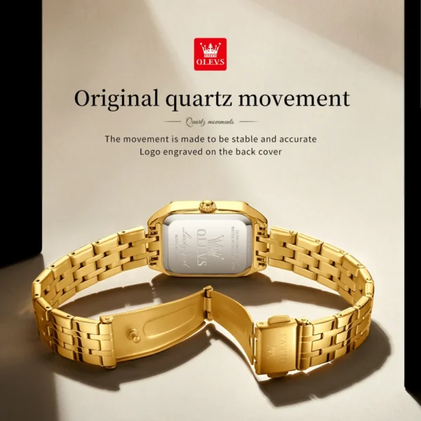OLEVS Luxury Brands Women's Watches Trend Waterproof Simple Atmosphere Stainless Steel Quartz Wrist watch Original Certification 2