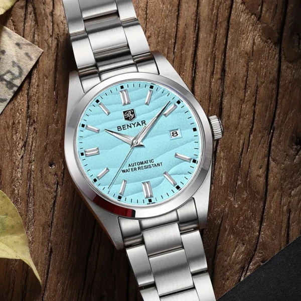 BENYAR 2024 Sand Dia 40MM Hot Sale Mechanical Watches 316L Stainless Steel Simple 5Bar Waterproof Automatic Wristwatch for Men ﻿ 2