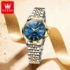 OLEVS Luxury Original Brand Women's Watches Waterproof Calendar Quartz Watch Stainless Steel Strap Luminous Fashion Versatile 4
