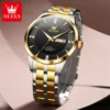 OLEVS 9917 Men Watches Original Classics Fashion Quartz WristwatchDiamond Scale Reloj  Waterproof Luminous Date Display Watch 5