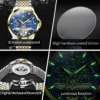 OLEVS Luxury Brand Men's Watches Luminous Waterproof Fully Automatic Mechanical Watch Starry Sky Dial Moon Phase Hollow Out 4