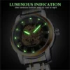 Forsining 349 Luxury Fashion Skeleton Hollow Mechanical Stainless Steel Men Clock Business Wristwatch 5