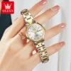 OLEVS Top Brand Couple watch Calendar Waterproof Luminous Quartz Watch for Men's and Lady's Original Fashion Lover's Watches 4