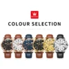 OLEVS 3632 High end Elegant Men's Watch Leather Strap Waterproof Moon Phase Chronograph Original Quartz Wristwatch Luxury Watch 6