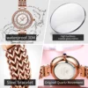 OLEVS Luxury Brand Lady Quartz Watch Waterproof Elegant Stainless Steel Strap Women's Watches Diamond Dial Original Wristwatch 6