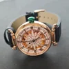 Ladies' Starry Series Fashion Mechanical Watch Waterproof and Scratch resistant Hollow out Dial High quality Leather Strap Watch 4