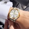 OUPINKE Luxury Men's Watches Sapphire Prism Mirror Dual Calendar Automatic Mechanical Watch for Man Waterproof Luminous Watch 3