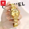 OLEVS Elegant  Fashion Brand Women's Watches Gold Waterproof cCalendar Quartz Watch for Lady Stainless Steel Original Wristwatch 4