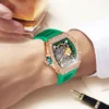 ONOLA Luxury Fashion Watch Hollow Out Fully Automatic Waterproof Men's Mechanical Watch With Diamond 3