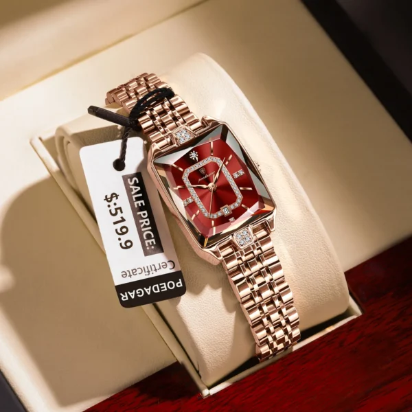POEDAGAR Top Elegant Women Wristwatch Waterproof Date Ladies Watch Stainless Steel Rectangle Quartz Women's Watches Female Reloj 2