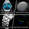 OLEVS 3646 Mens Watch Original Business Quartz Watch Waterproof Luminous Large Dial Watch For Man Dual Calendar Display Gifts 4