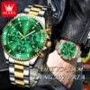 OLEVS Men's Watches Top Brand Luxury Watch for Men Original Waterproof Stainless Steel Chronograph Moon Phase Date Rota Dial 2