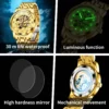 OLEVS 9901 Mens Watches Original Fashion Luxury Hollowing Automatic Mechanical Watch Waterproof Luminous Watch For Man Freebie 5