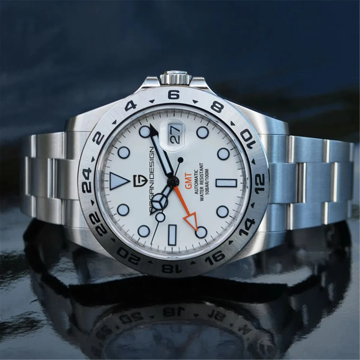 PAGANI Design 2025 New 42MM GMT Watch  Men's Automatic Mechanical Watches Sapphire Stainless Steel Waterproof Watch Reloj Hombre 4