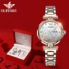 OUPINKE 3180 Ladies Watch Classic Mechanical Watch Watch 50M Waterproof Luminous For Ladies Date Watch Dual Calendar Design 2