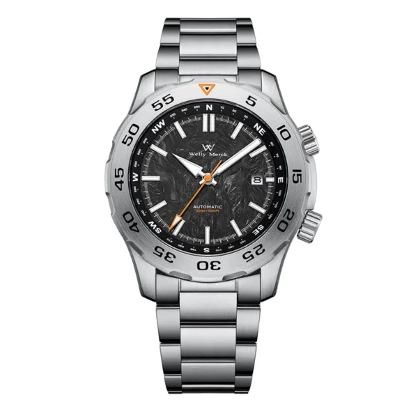 WM Watch Automatic Mechanical Men Watches Sapphire Luminous 100M Water Resistant Dive Compass Watch Man Miyota Welly Merck WM157 1