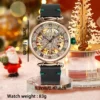 Ladies' Starry Series Fashion Mechanical Watch Waterproof and Scratch resistant Hollow out Dial High quality Leather Strap Watch 3