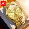 OLEVS Top Brand Men's Watches Luxury Fashion Original Quartz Watch for Man Star Ring Diamond Scale Waterproof Luminous Date Week 3