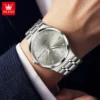 OLEVS 9811 Mens Watch Original Luxury Waterproof Luminous Automatic Mechanical Watch Reloj Watch For Man Dual Calendar Watch Box 5