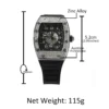 THE BLING KING Sqaure Dial Quartz Watch Full Rhinestones Iced Out Wrist Watches With Black Belt For Men Women Fashion Gift 2