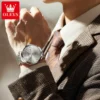 OLEVS 2943 Mens Watch Original Quartz Watch Waterproof Luminous Dual Calendar Display Watch For Men Freebie Mens Gifts Reloj New 5