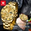 OLEVS 2870 Mens Watch Original Fashion Waterproof Luminous Quartz Wristwatch Strap Sport Date Clock Male Freebie Reloj Mens Gift 5
