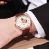 LONGLUX automatic watch elegant style wholesale mechanical wristwatches skeleton rome waterproof  mens watch men gift 3