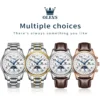 OLEVS Men's Watches Luxury Business Original Automatic Mechanical Wristwatch Seven Hands Complete Calendar Moon Phase Week Reloj 6