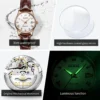 OLEVS 9932 Women's Watches Fashion Luxury Original Wristwatch Waterproof Luminous  Automatic Watch Chronograph Date Ladies Watch 3