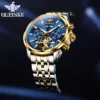OUPINKE Brand Skeleton Original Watch Sapphire Hollow out Design Automatic Mechanical Watch Luminous Stainless Steel Wrist Watch 3