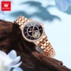 OLEVS Brand Fashion Starry Sky Dial Women Mechanical Watches Diamond Automatic Wristwatch Ladies Waterproof Luminous Clock Women 4