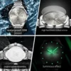 OLEVS 2943 Mens Watch Original Quartz Watch Waterproof Luminous Dual Calendar Display Watch For Men Freebie Mens Gifts Reloj New 3