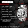 Relojes Hombre 2024 BENYAR New  Watches Men Luxury Brand Chronograph Male Sport Watches Waterproof Stainless Steel Quartz  Watch 3