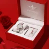 OUPINKE 3180 Ladies Watch Classic Mechanical Watch Watch 50M Waterproof Luminous For Ladies Date Watch Dual Calendar Design 5