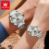 OLEVS Fashion Original Romantic Couple Watch Moon Phase Waterproof Automatic Mechanical Watch for Lady and Man Date Wrist Watch 3