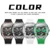 GELATU Top Brand Men's Watches Full Automatic Wristwatch for Man Hollow Mechanical Flywheel Date Week Waterproof Luminous 6