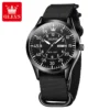 OLEVS Men's Watches Simple Light Luxury Original Quartz Wristwatch Double Digital Dial Waterproof Luminous Nylon Bracelet 6