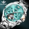OUPINKE Original Men's Watches Skeleton Hollow Out Automatic Mechanical Watch Waterproof Luminous Multifunction Male Wristwatch 4