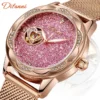 Women's Tourbillon Automatic Mechanical Watch Fashion Diamond Set Automatic Movement Luminous Waterproof Women's Sports Watch 1