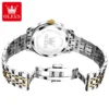 OLEVS Original Luxury Brand Men's Watches Stainless Steel Strap Week Calendar Luminous Quartz Watch for Men Diamond Dial Fashion 2