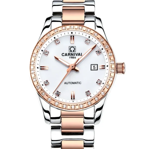 Montre femme 2025 CARNIVAL Automatic Watch Women Calendar Fashion Women Watches Luminous Waterproof Sapphire Relogio feminino 1