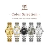 JinShiDun Classics Simple Women's Watches Silver Waterproof Automatic Mechanical Watch Date Luminous Elegant Lady Wristwatch 6